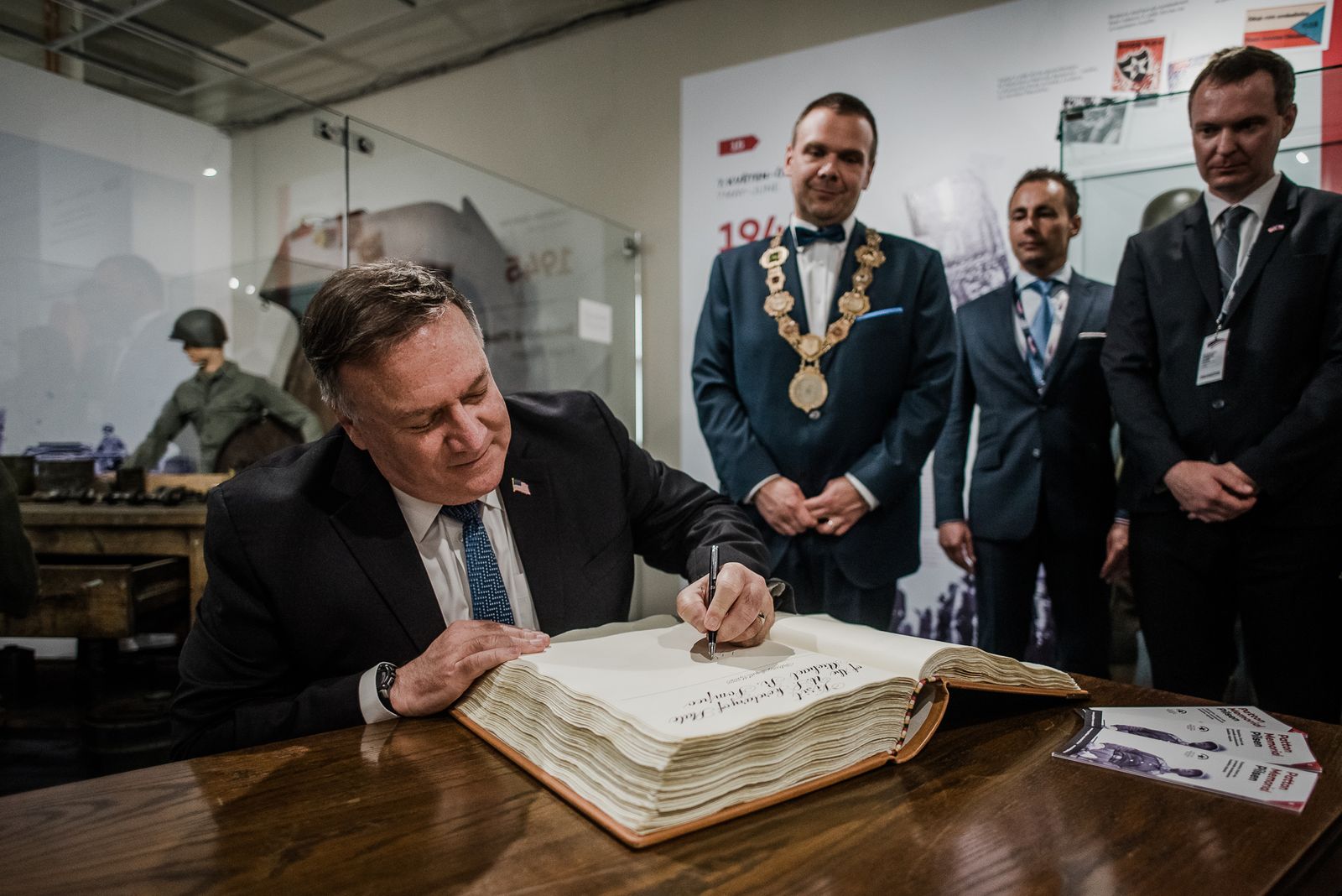 Návštěva Mikea Pompea v Plzni (foto: Milan Říský, 11.8.2020)