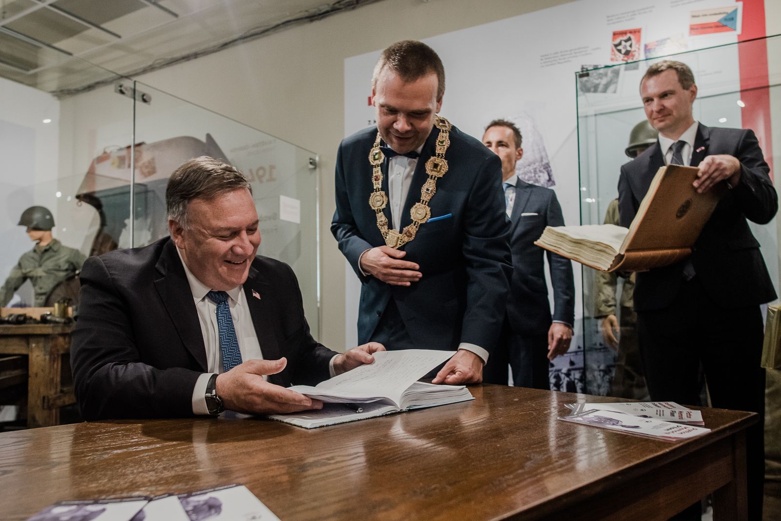 Návštěva Mikea Pompea v Plzni (foto: Milan Říský, 11.8.2020)