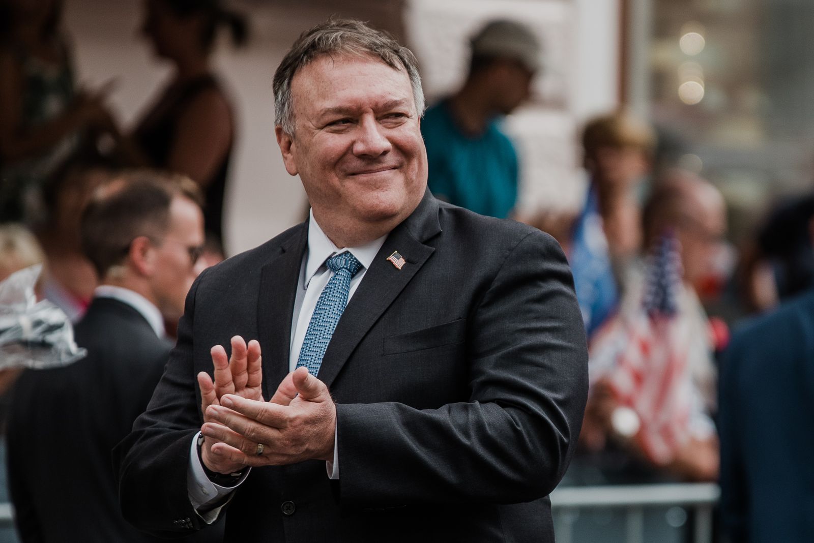 Návštěva Mikea Pompea v Plzni (foto: Milan Říský, 11.8.2020)