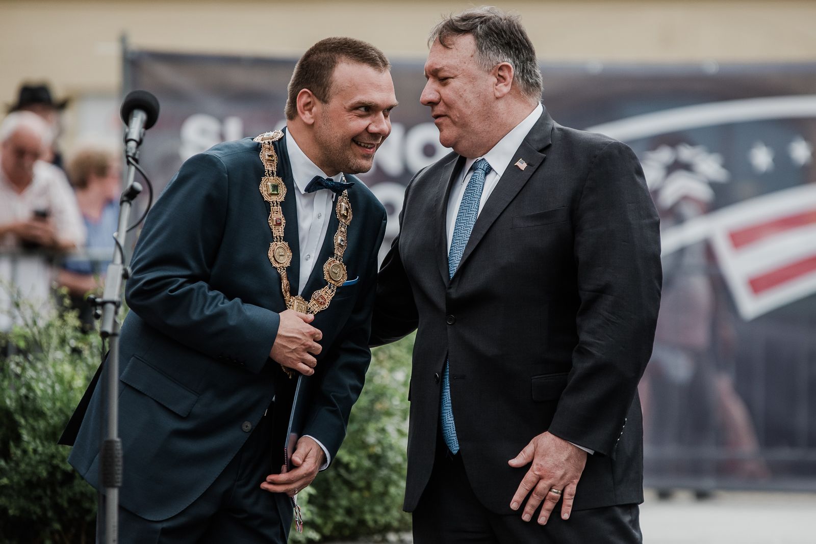 Návštěva Mikea Pompea v Plzni (foto: Milan Říský, 11.8.2020)