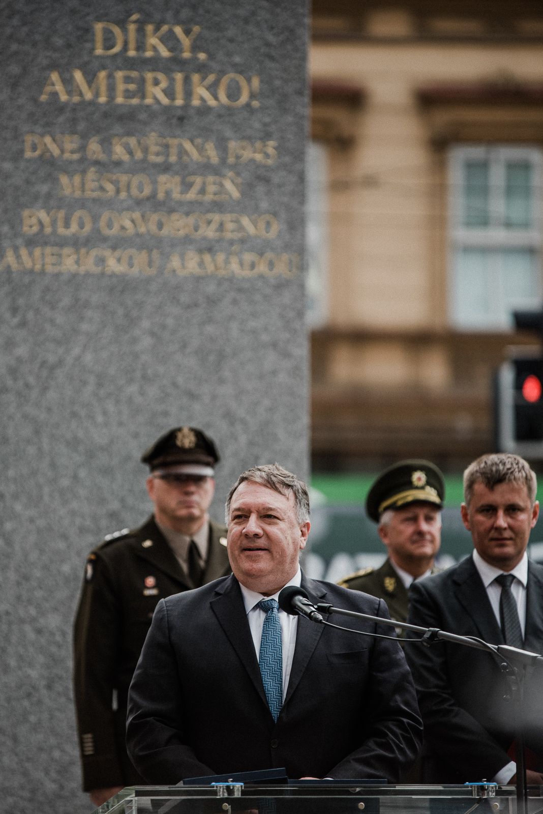 Návštěva Mikea Pompea v Plzni (foto: Milan Říský, 11.8.2020)