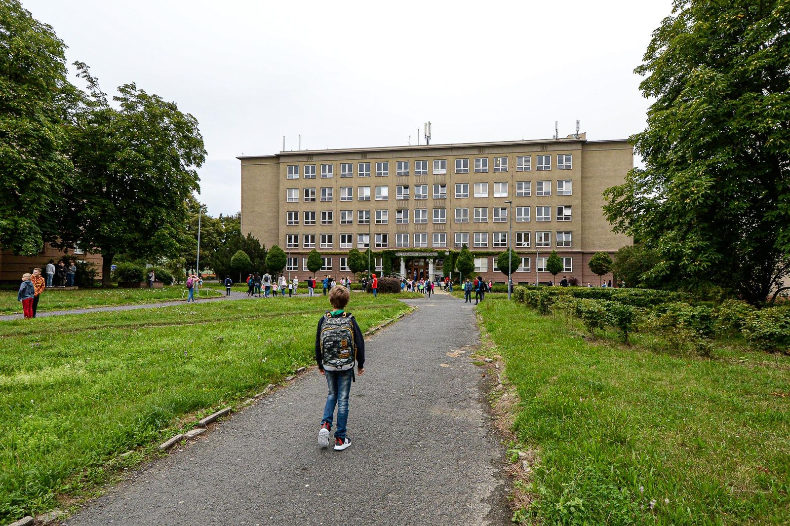 První školní den na 21. ZŠ (foto: M. Pecuch, 1.9.2020)