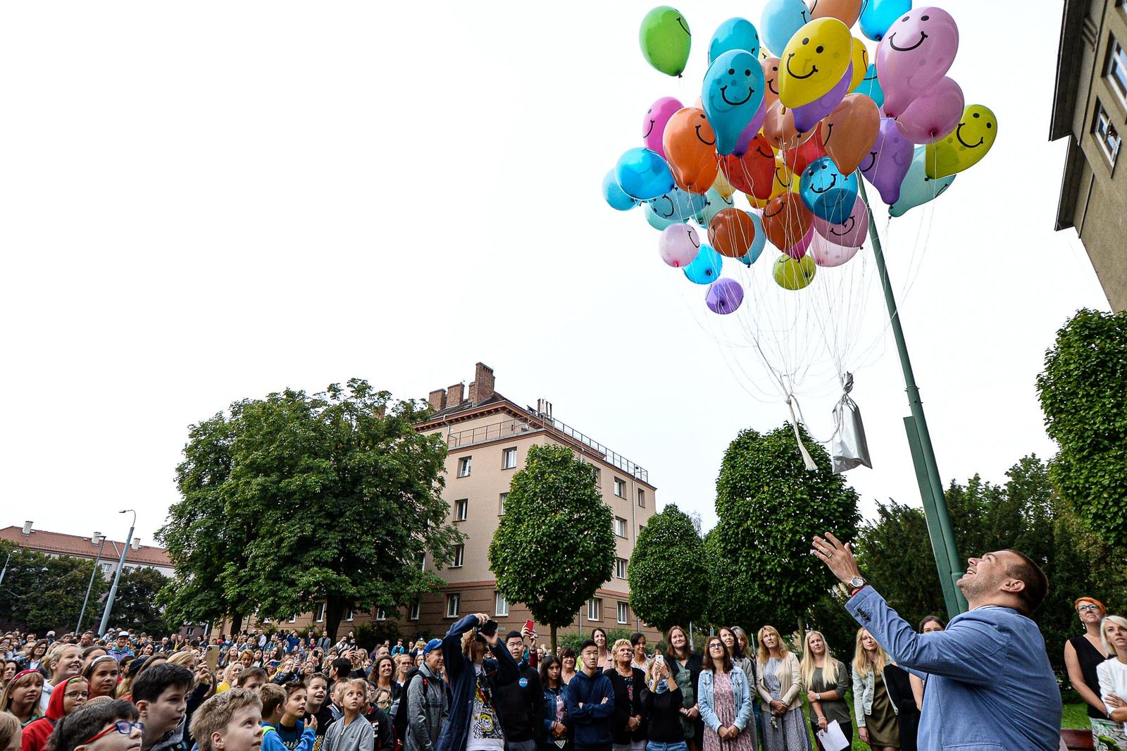 První školní den na 21. ZŠ (foto: M. Pecuch, 1.9.2020)