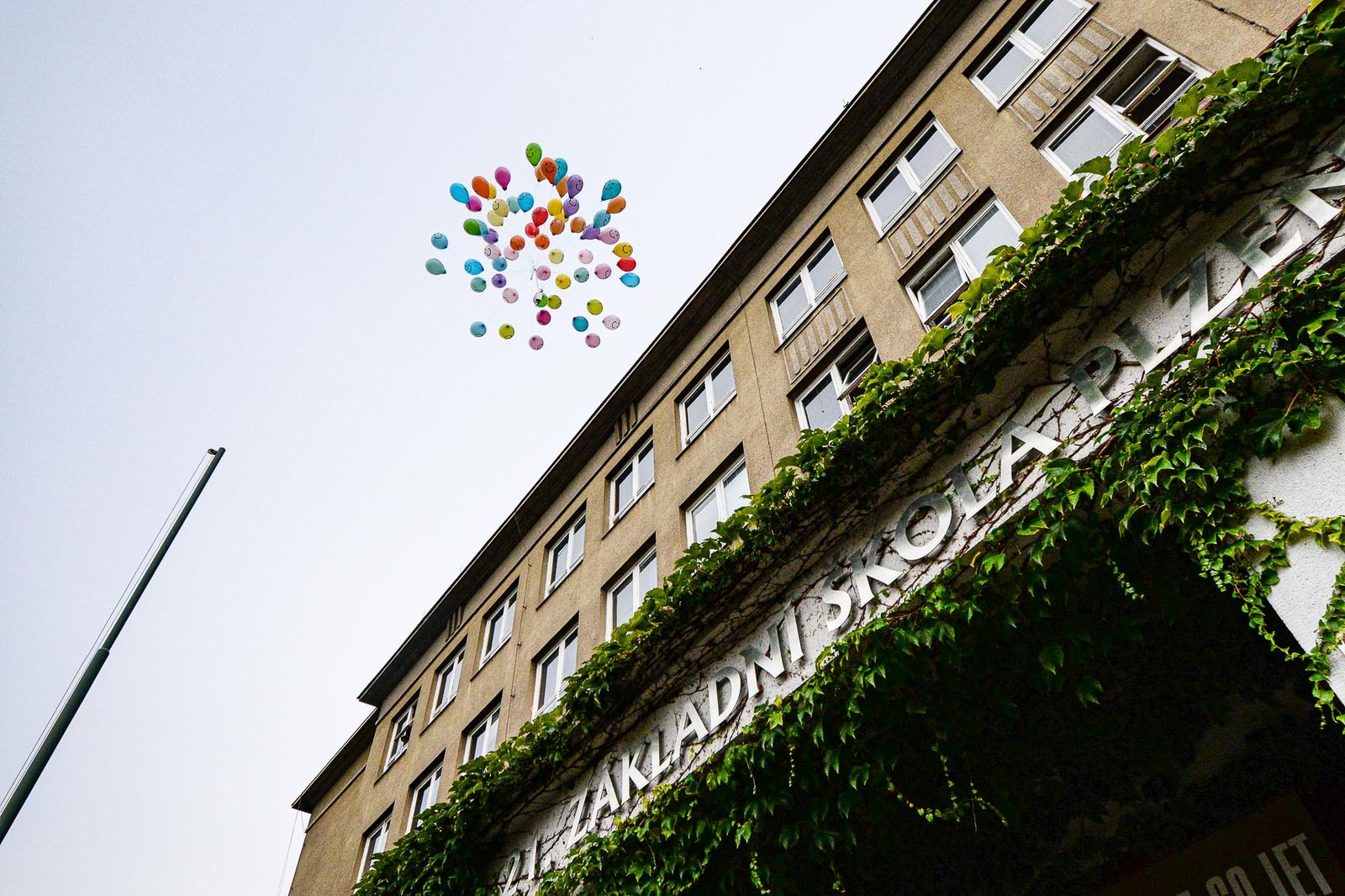 První školní den na 21. ZŠ (foto: M. Pecuch, 1.9.2020)