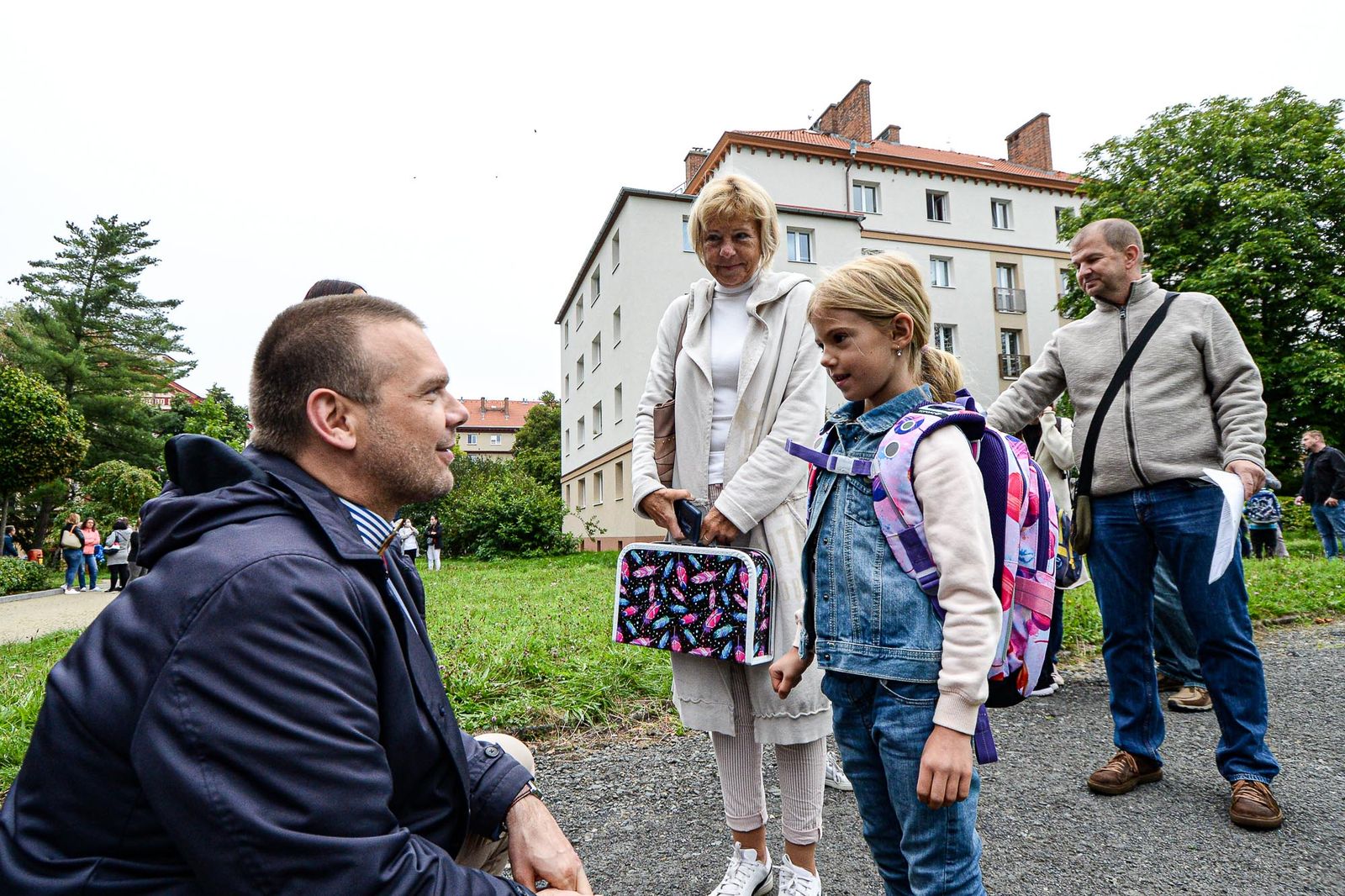 První školní den na 21. ZŠ (foto: M. Pecuch, 1.9.2020)
