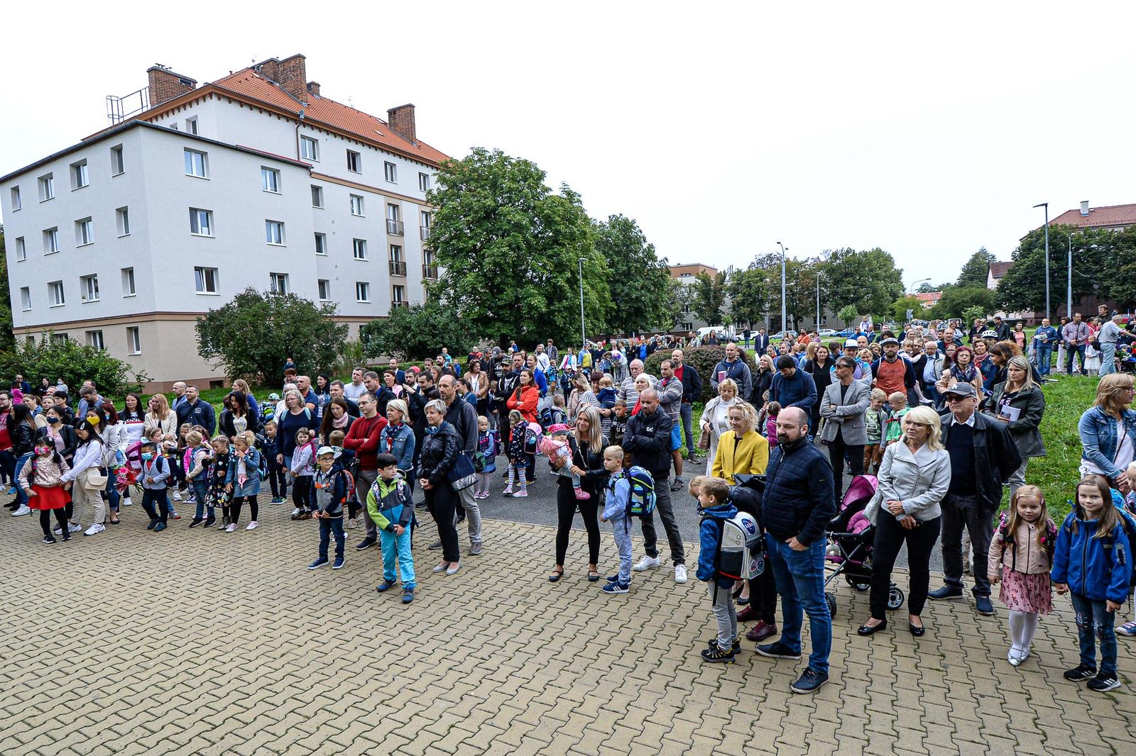 První školní den na 21. ZŠ (foto: M. Pecuch, 1.9.2020)