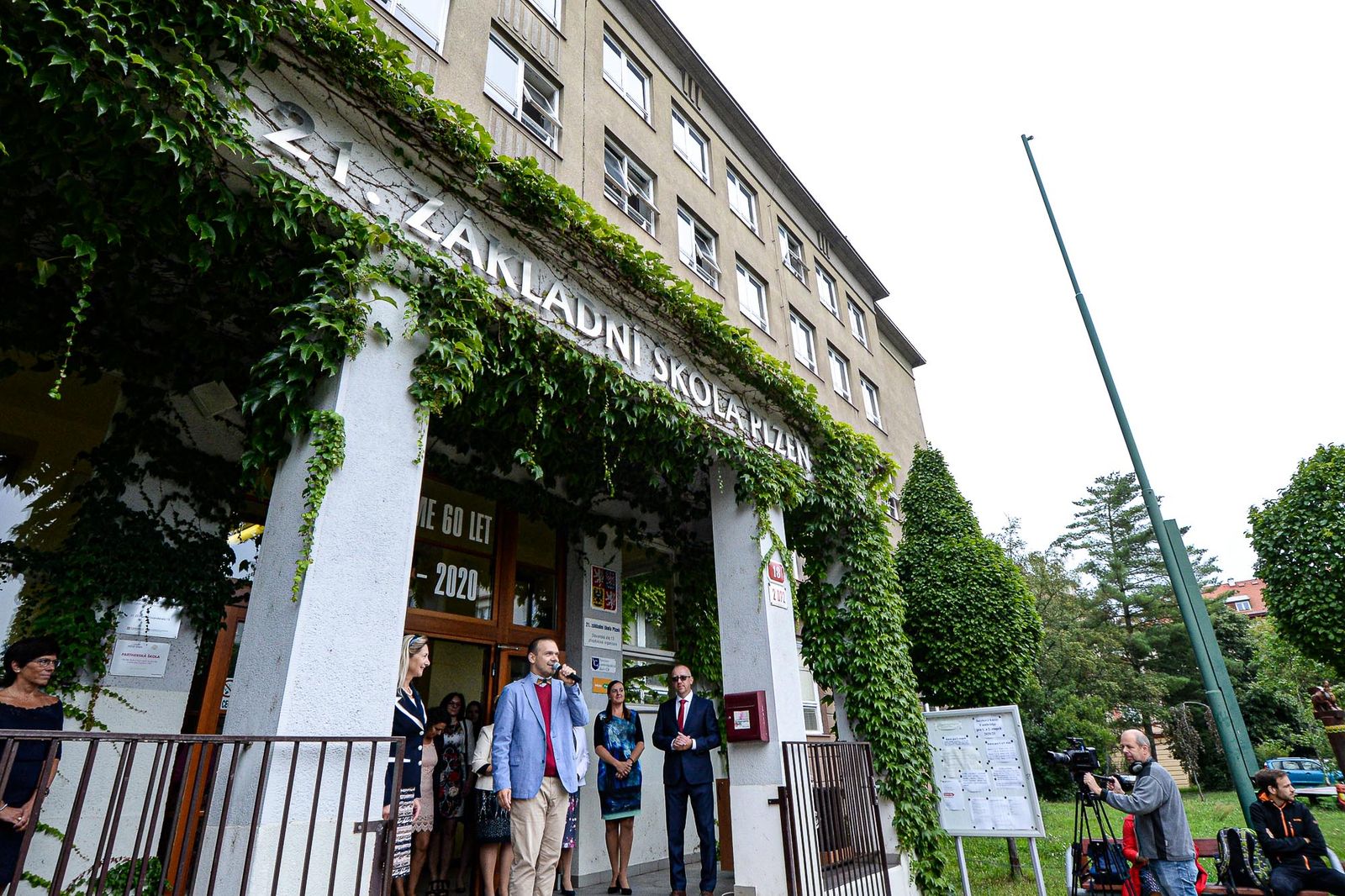 První školní den na 21. ZŠ (foto: M. Pecuch, 1.9.2020)