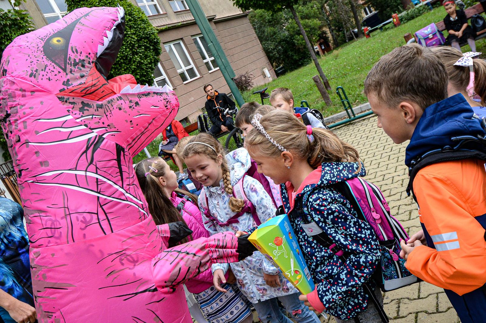 První školní den na 21. ZŠ (foto: M. Pecuch, 1.9.2020)