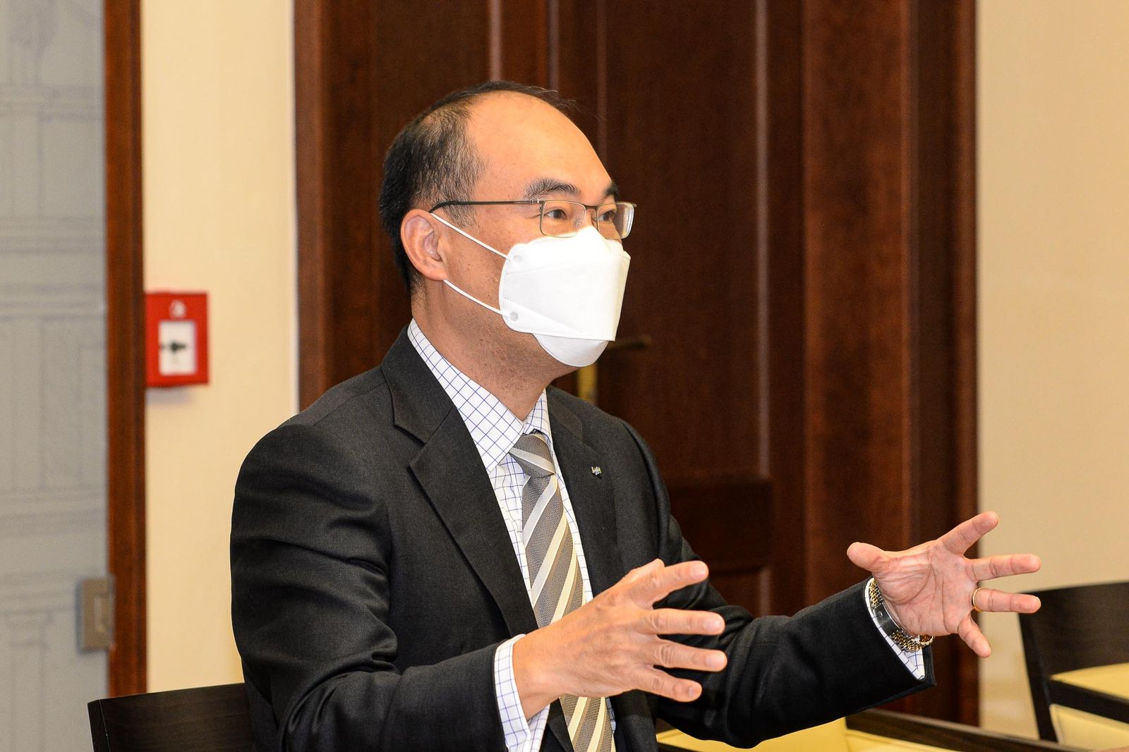 Přijetí nového šéfa Škoda Doosan Power (foto: M. Pecuch, 13.10.2020)