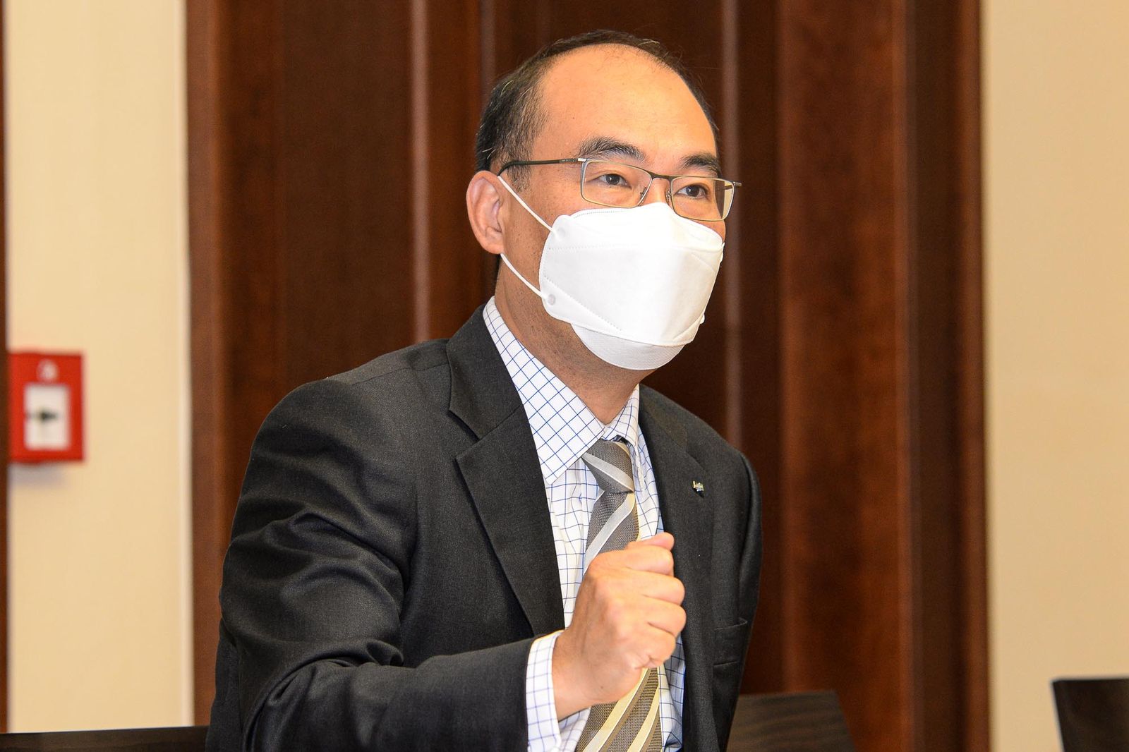 Přijetí nového šéfa Škoda Doosan Power (foto: M. Pecuch, 13.10.2020)