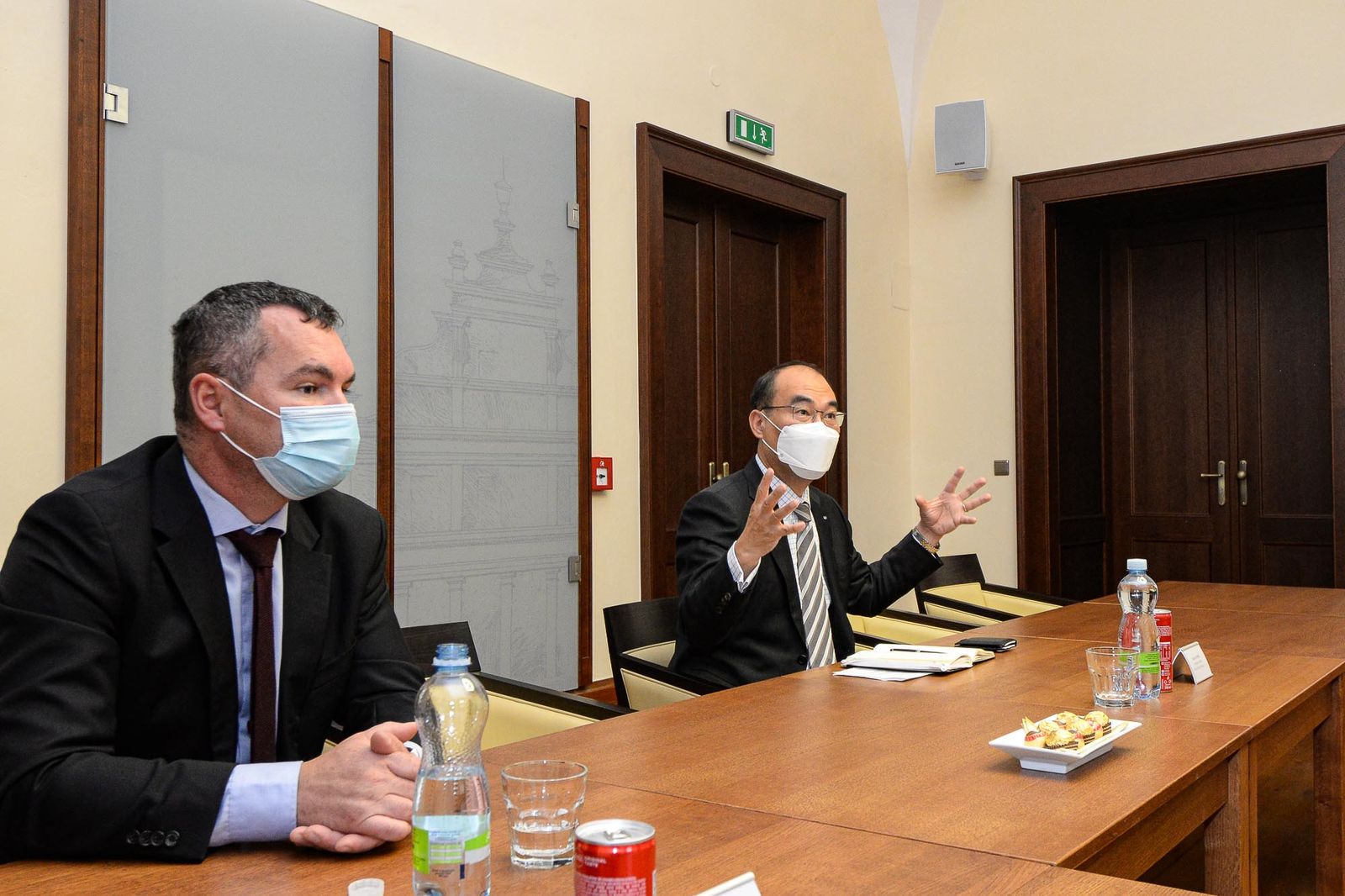 Přijetí nového šéfa Škoda Doosan Power (foto: M. Pecuch, 13.10.2020)