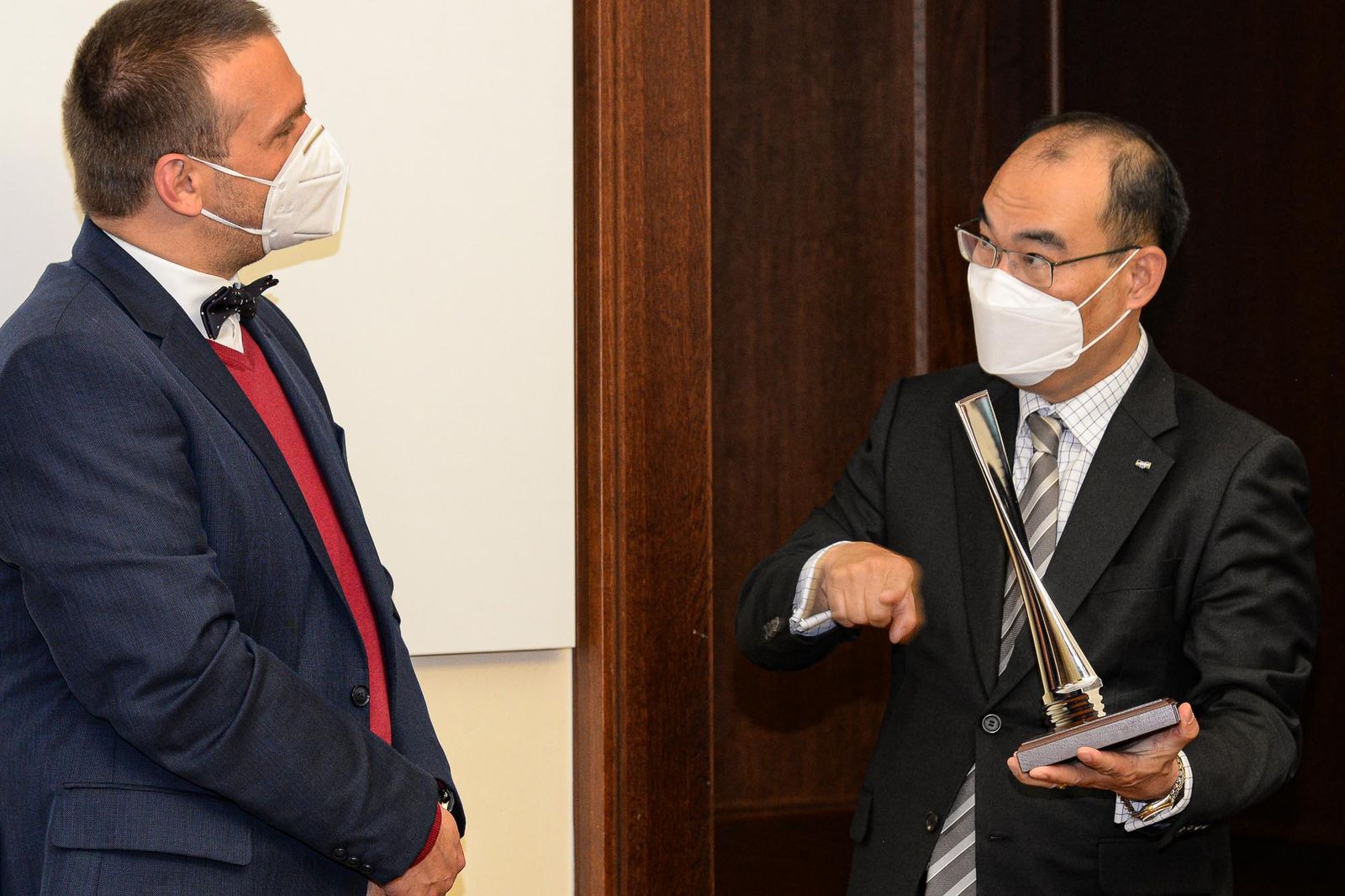 Přijetí nového šéfa Škoda Doosan Power (foto: M. Pecuch, 13.10.2020)