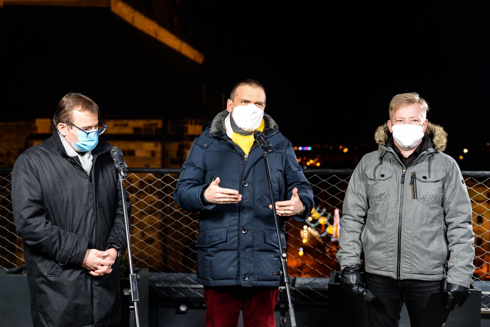 Rozsvícení vánočního stromu v Plzni (foto: M. Pecuch, 29.11.2020)