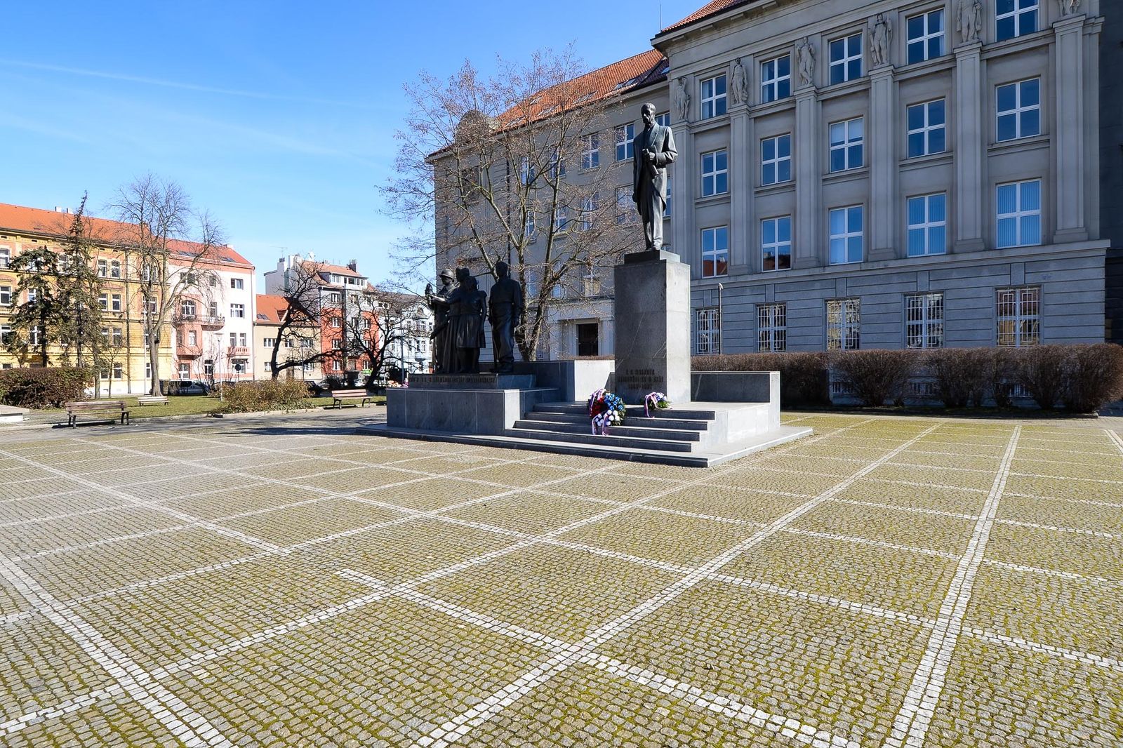 Plzeň si připomněla výročí narození T. G. Masaryka (foto: M. Pecuch, 7.3.2021)