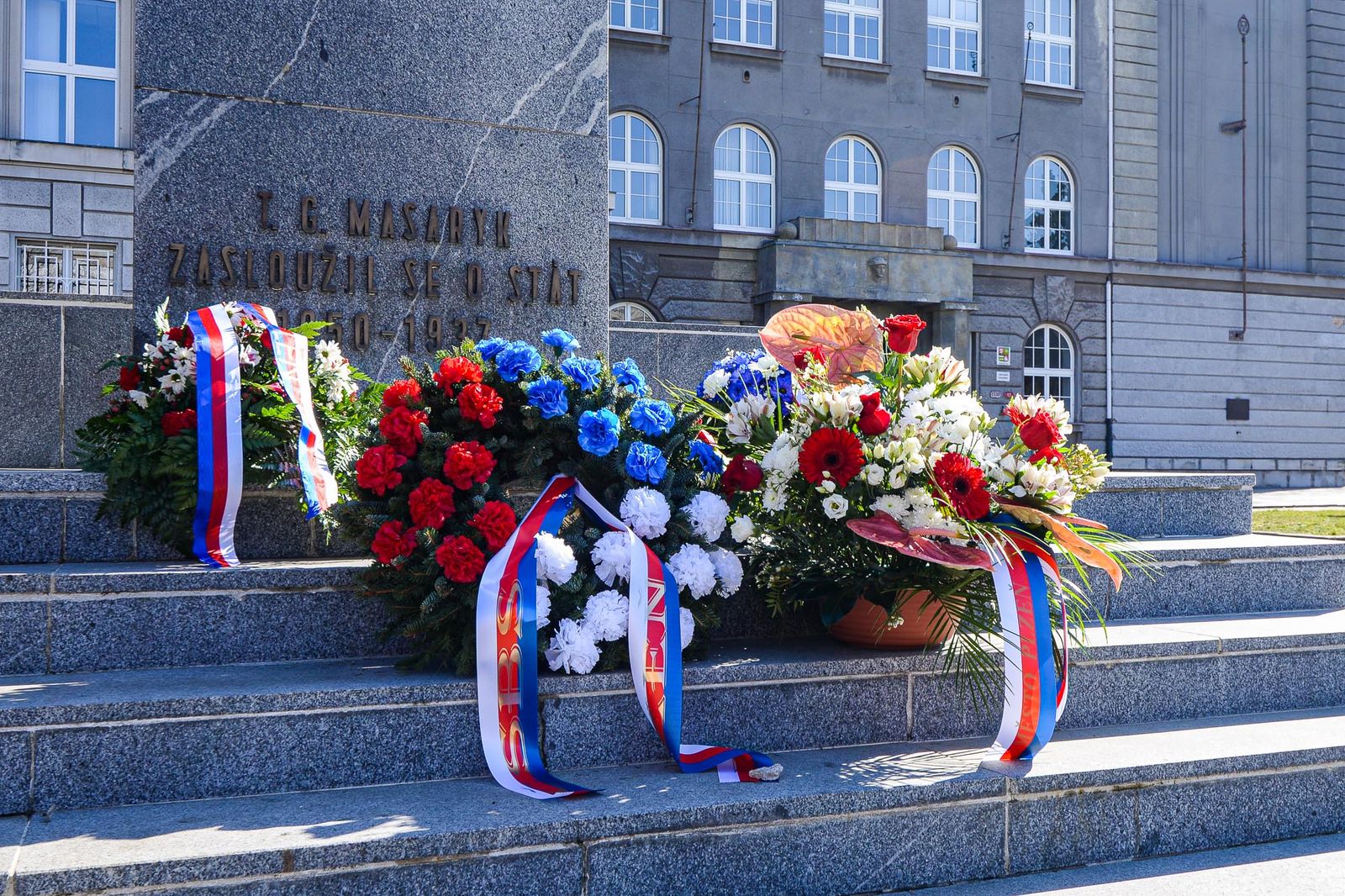 Plzeň si připomněla výročí narození T. G. Masaryka (foto: M. Pecuch, 7.3.2021)