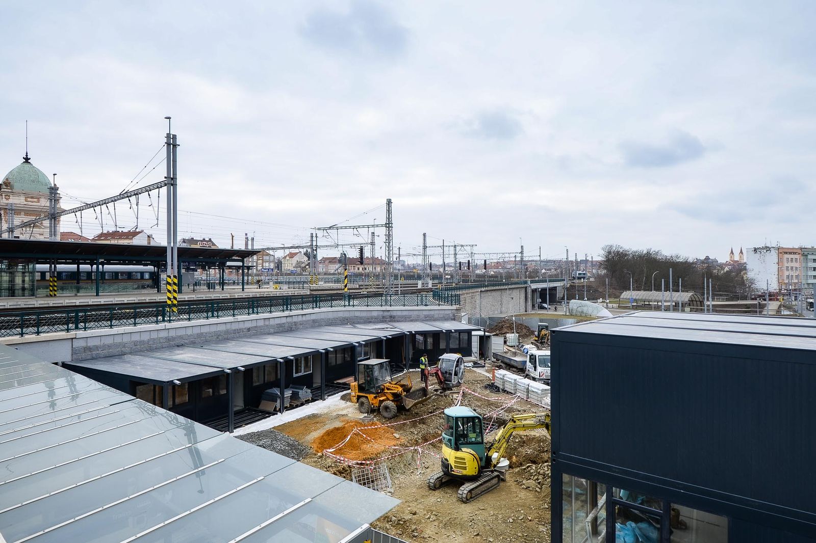 Plzeň bude mít novou vstupní bránu do města u Hlavního nádraží (foto: M. Pecuch, 23.3.2021)