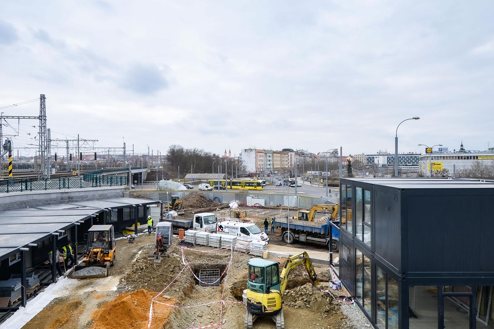 Plzeň bude mít novou vstupní bránu do města u Hlavního nádraží (foto: M. Pecuch, 23.3.2021)