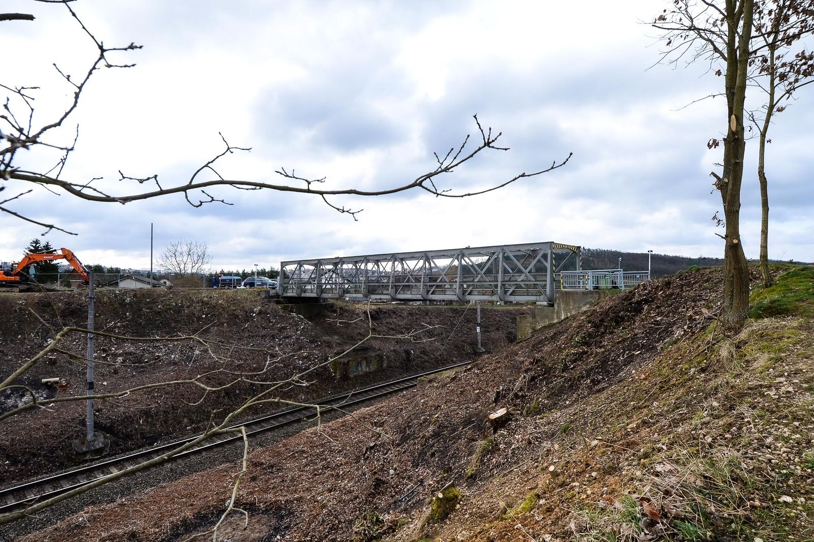 Lávka na Valše (foto: M. Pecuch, 7.4.2021)