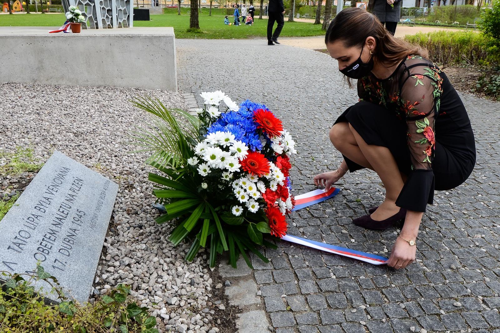 Slavnosti svobody 2021 - Pietní akt na Habrmannově náměstí a v parku (foto: M. Pecuch, 4.5.2021)