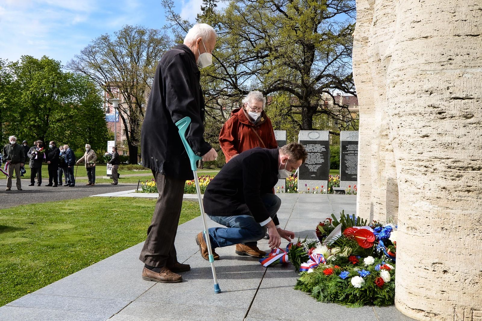 Slavnosti svobody 2021 - Pietní akty na nám. Míru / Studio Měšťanská beseda (foto: M. Pecuch, 5.5.2021)