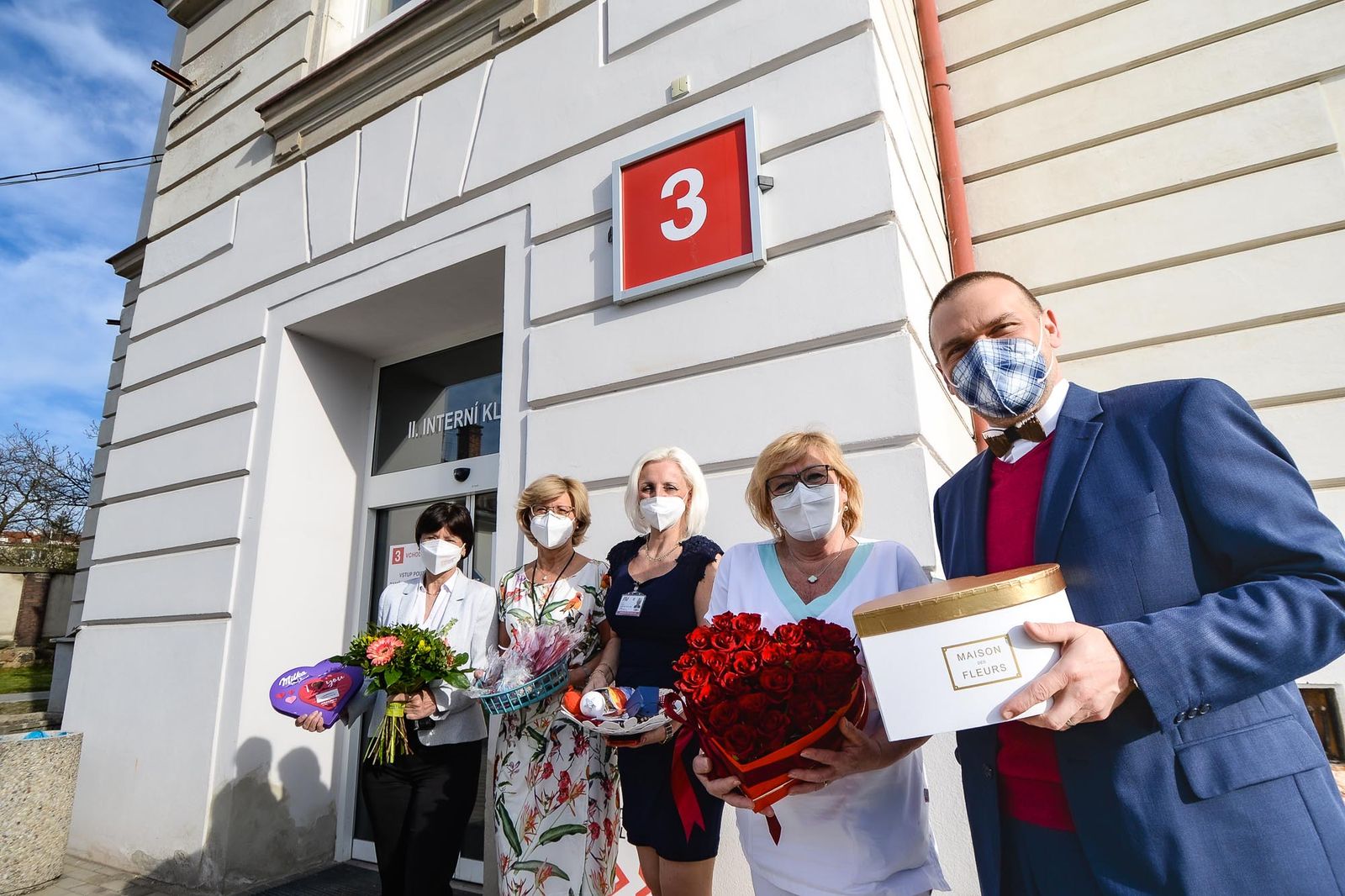 Návštěva 2. Interní kliniky FN v Plzni na Borech (foto: M. Pecuch, 11.5.2021)