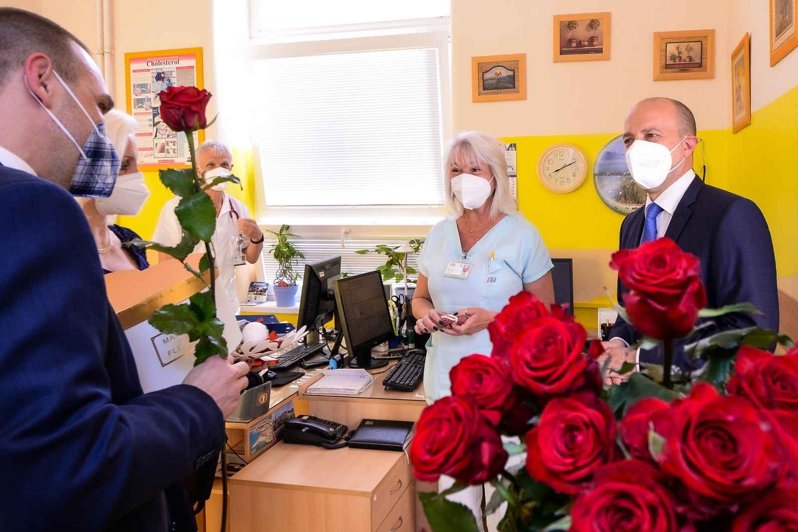 Návštěva 2. Interní kliniky FN v Plzni na Borech (foto: M. Pecuch, 11.5.2021)