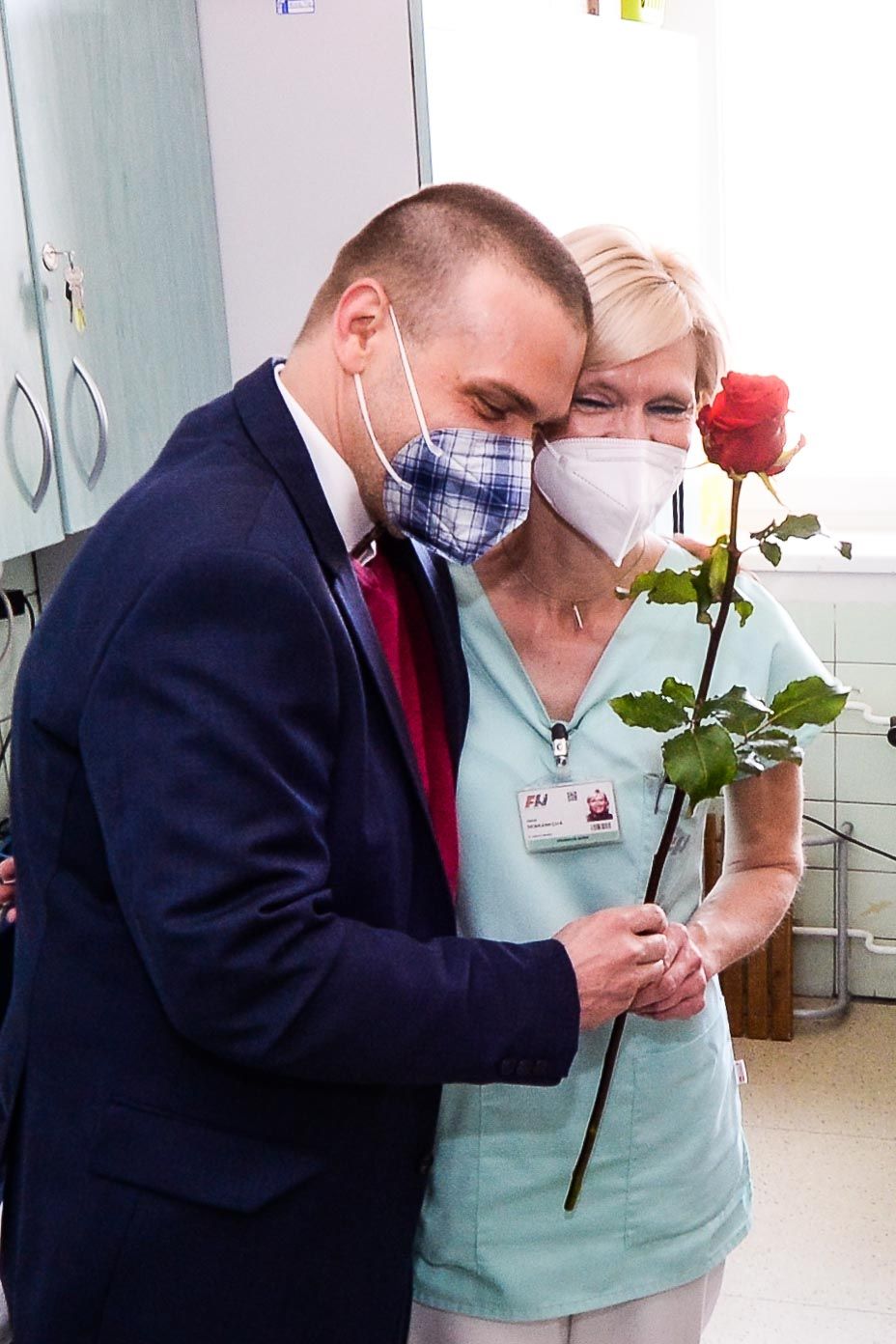 Návštěva 2. Interní kliniky FN v Plzni na Borech (foto: M. Pecuch, 11.5.2021)