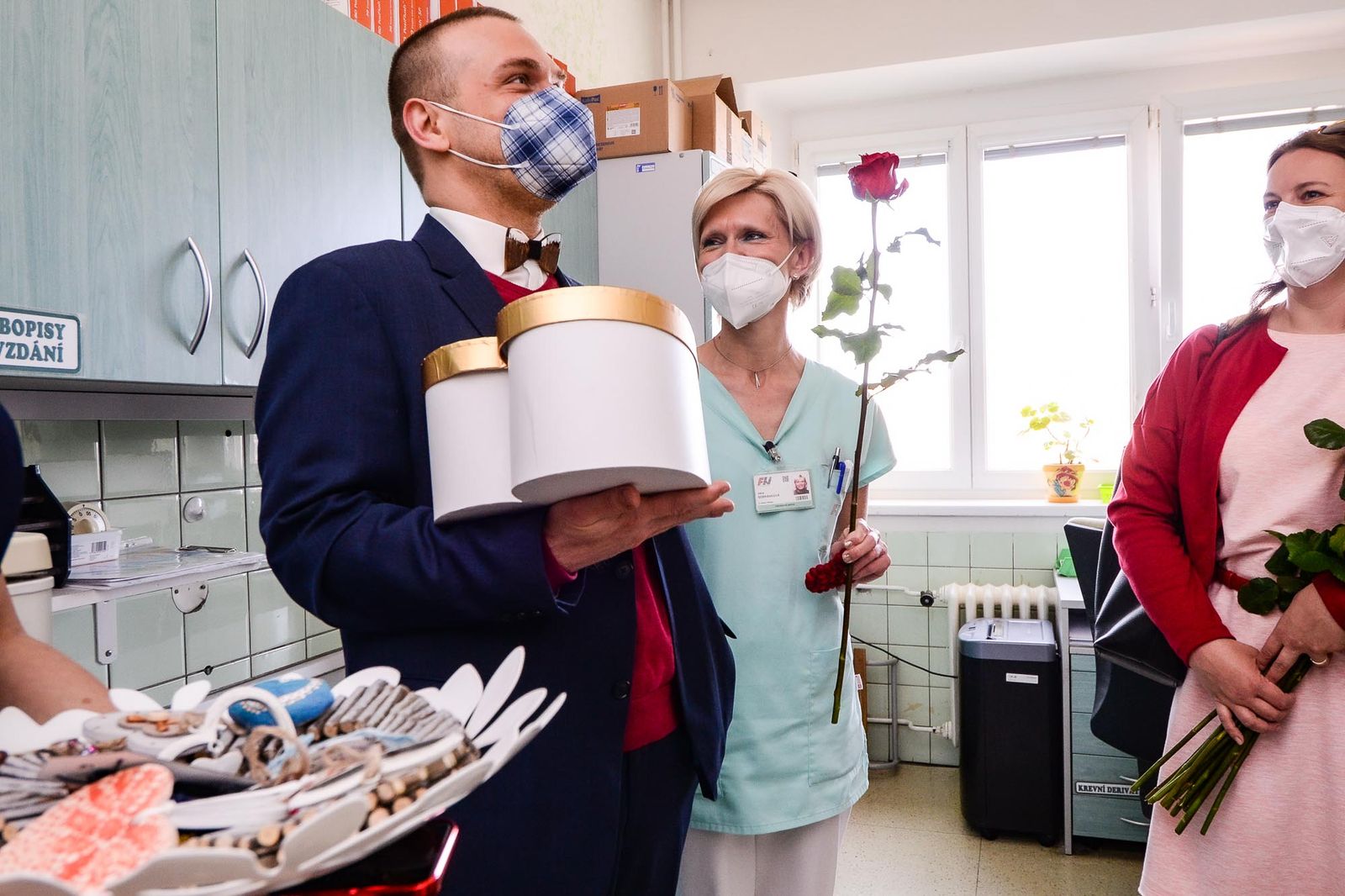 Návštěva 2. Interní kliniky FN v Plzni na Borech (foto: M. Pecuch, 11.5.2021)