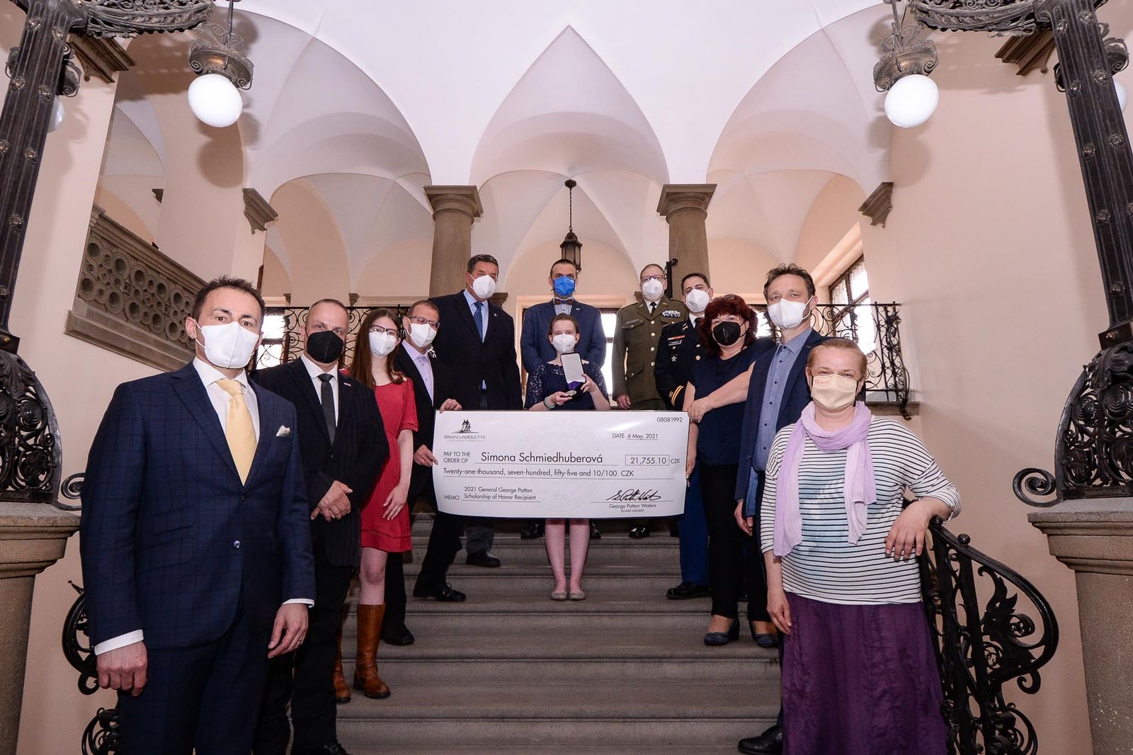 Držitelem stipendia generála Pattona je Simona Schmiedhuberová (foto: M. Pecuch, 24.5.2021)