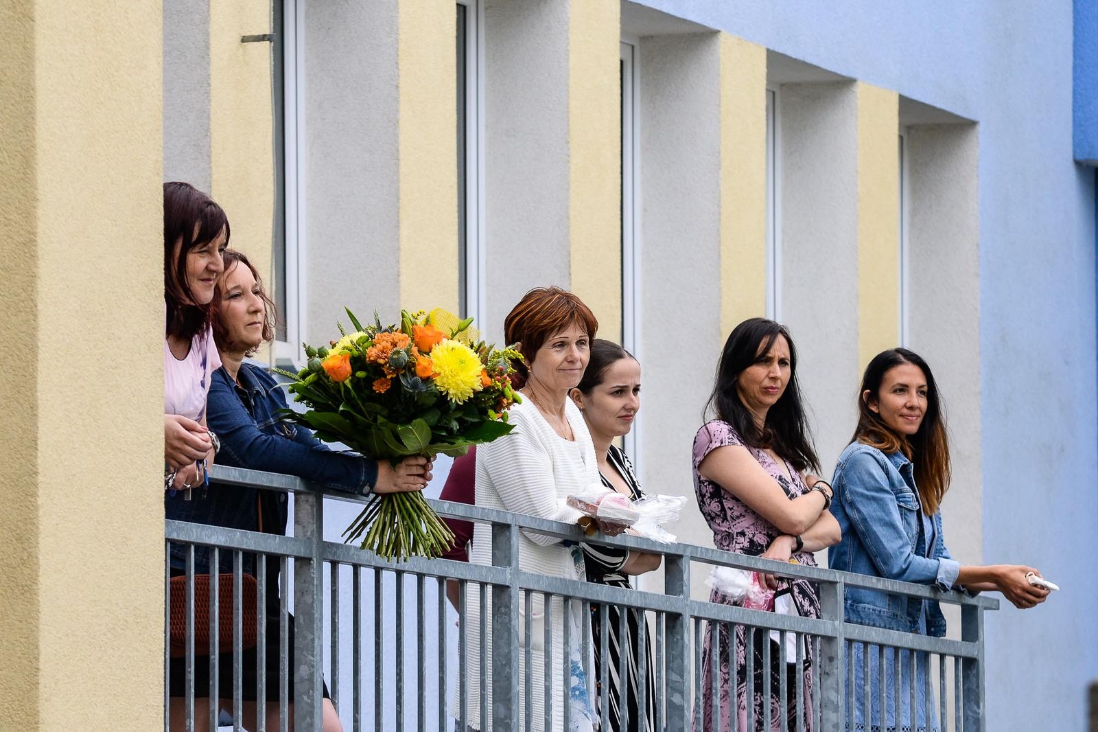 Primátor Martin Baxa popřál žákům 9. tříd mnoho štěstí v další životní etapě (foto: M. Pecuch, 30.6.2021)