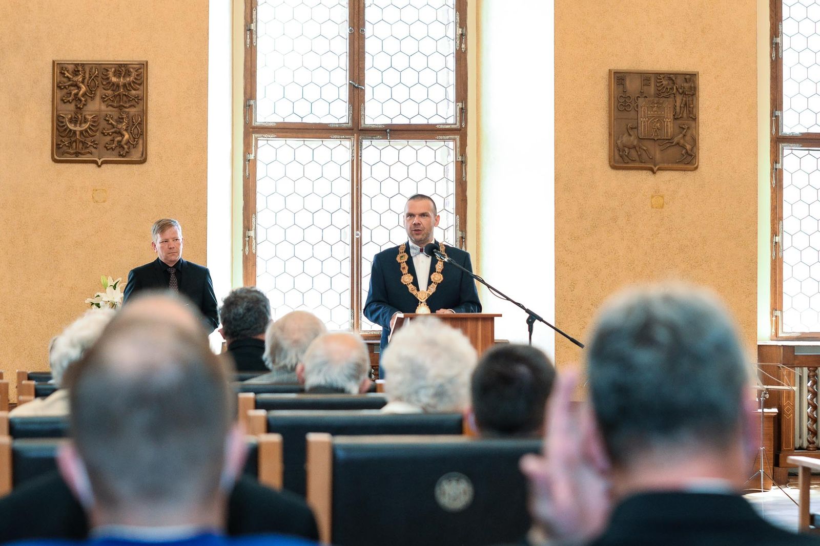 Cenu 1. června obdržel v Plzni Josef Serinek in memoriam (foto: M. Pecuch, 30.6.2021)