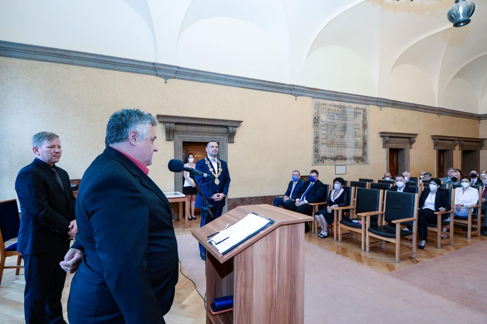 Cenu 1. června obdržel v Plzni Josef Serinek in memoriam (foto: M. Pecuch, 30.6.2021)