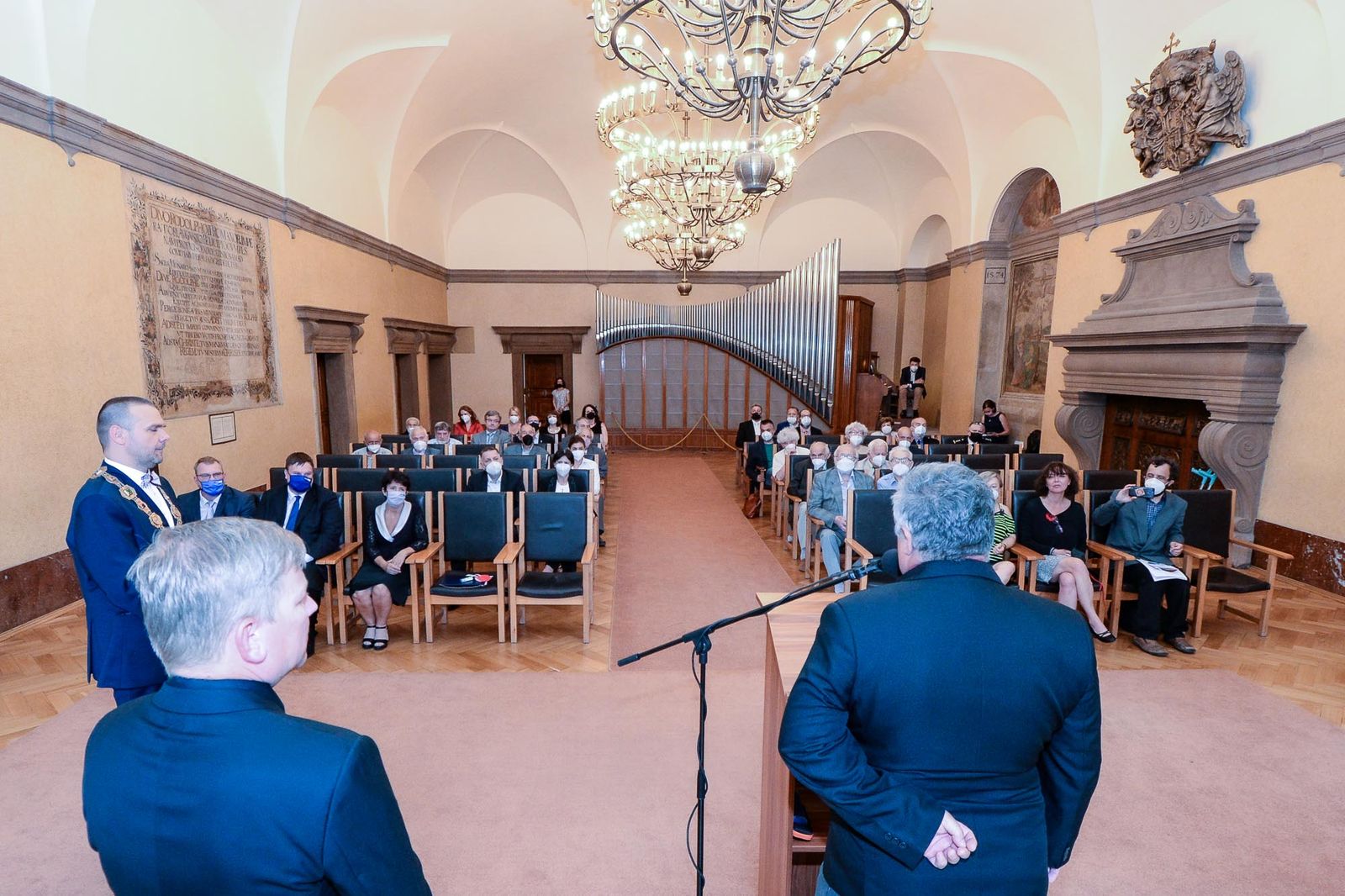 Cenu 1. června obdržel v Plzni Josef Serinek in memoriam (foto: M. Pecuch, 30.6.2021)