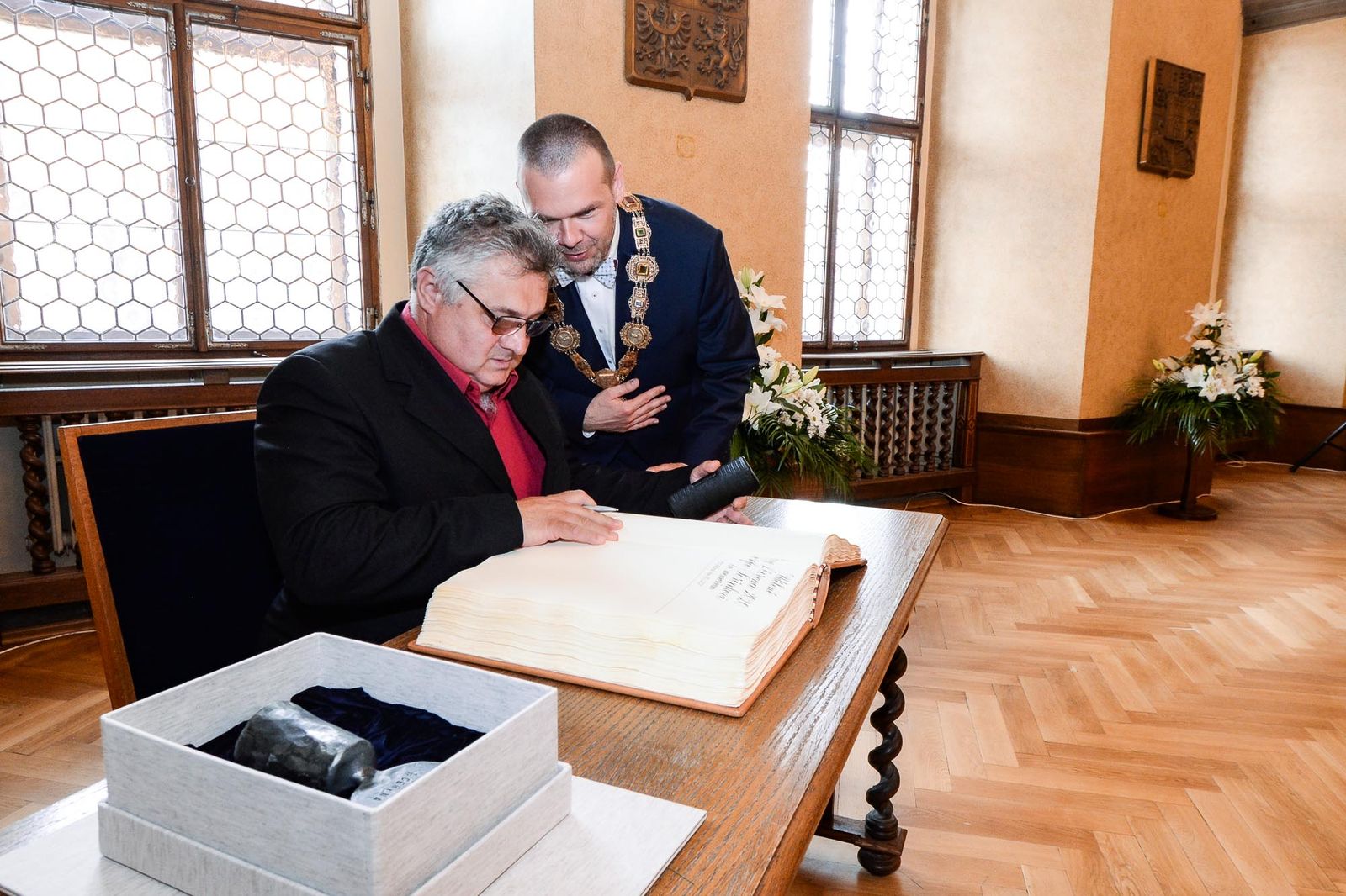 Cenu 1. června obdržel v Plzni Josef Serinek in memoriam (foto: M. Pecuch, 30.6.2021)
