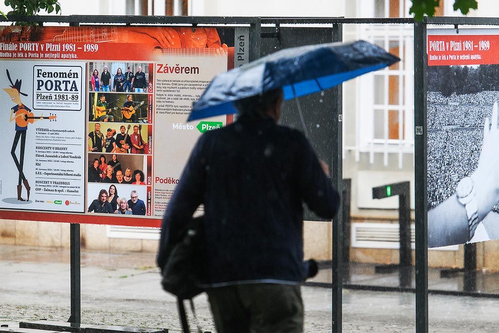 Plzeň si připomíná legendární festival Porta výstavou i koncerty (foto: M. Chaloupka, 8.7.2021)