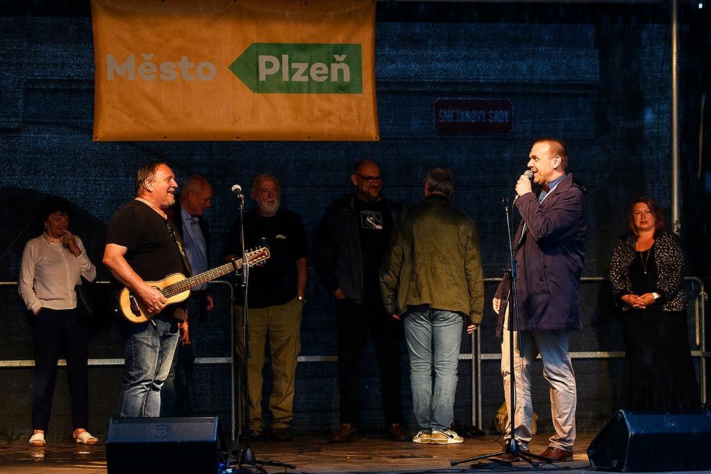 Plzeň si připomíná legendární festival Porta výstavou i koncerty (foto: M. Chaloupka, 8.7.2021)