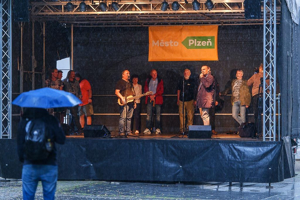Plzeň si připomíná legendární festival Porta výstavou i koncerty (foto: M. Chaloupka, 8.7.2021)