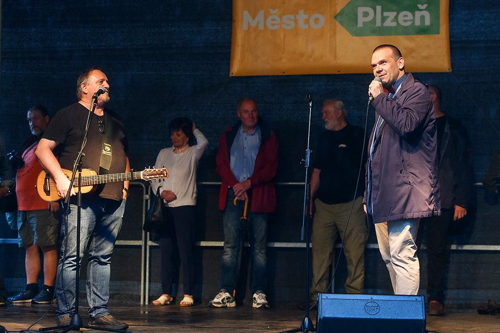 Plzeň si připomíná legendární festival Porta výstavou i koncerty (foto: M. Chaloupka, 8.7.2021)