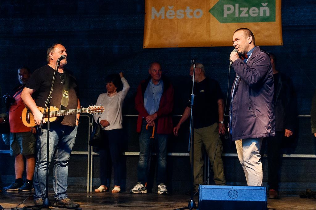 Plzeň si připomíná legendární festival Porta výstavou i koncerty (foto: M. Chaloupka, 8.7.2021)
