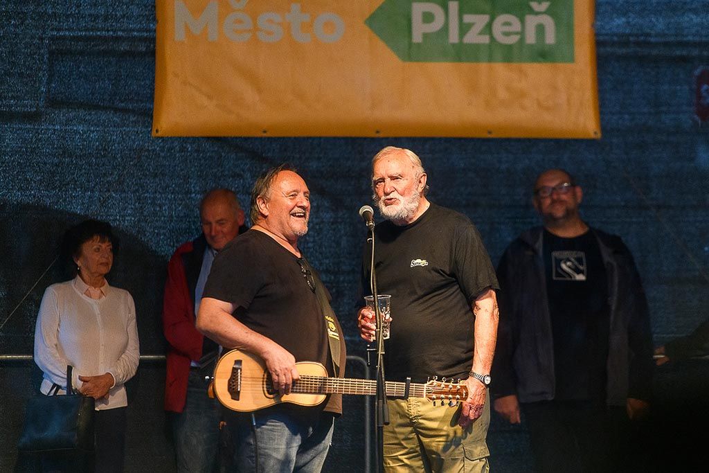 Plzeň si připomíná legendární festival Porta výstavou i koncerty (foto: M. Chaloupka, 8.7.2021)