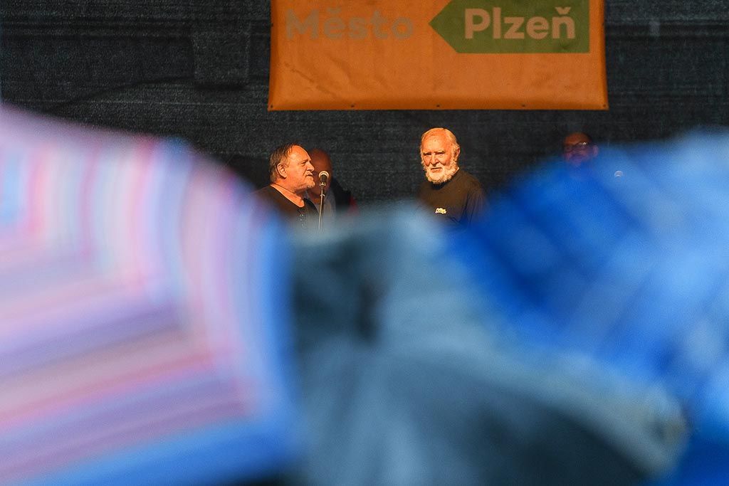 Plzeň si připomíná legendární festival Porta výstavou i koncerty (foto: M. Chaloupka, 8.7.2021)