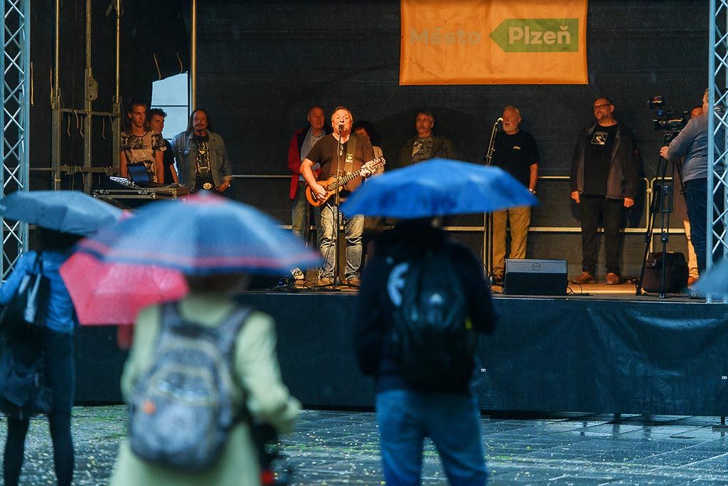 Plzeň si připomíná legendární festival Porta výstavou i koncerty (foto: M. Chaloupka, 8.7.2021)