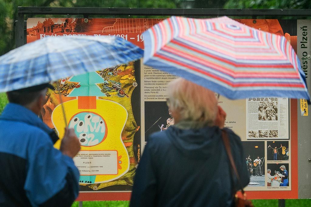 Plzeň si připomíná legendární festival Porta výstavou i koncerty (foto: M. Chaloupka, 8.7.2021)