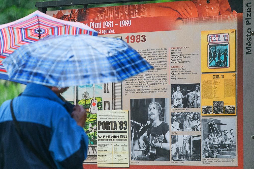 Plzeň si připomíná legendární festival Porta výstavou i koncerty (foto: M. Chaloupka, 8.7.2021)