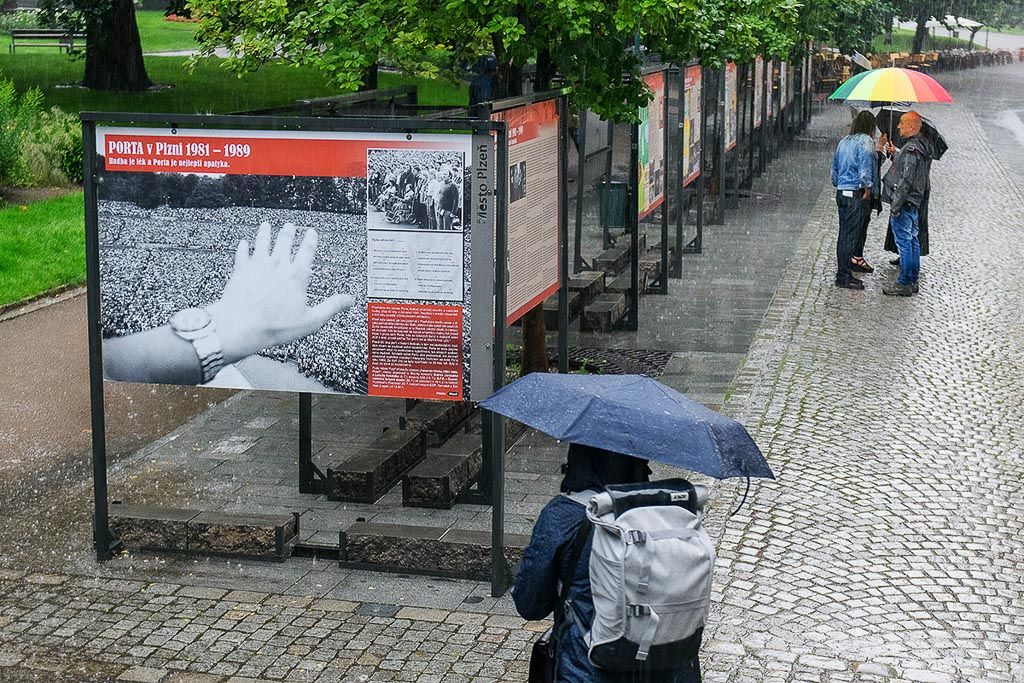 Plzeň si připomíná legendární festival Porta výstavou i koncerty (foto: M. Chaloupka, 8.7.2021)