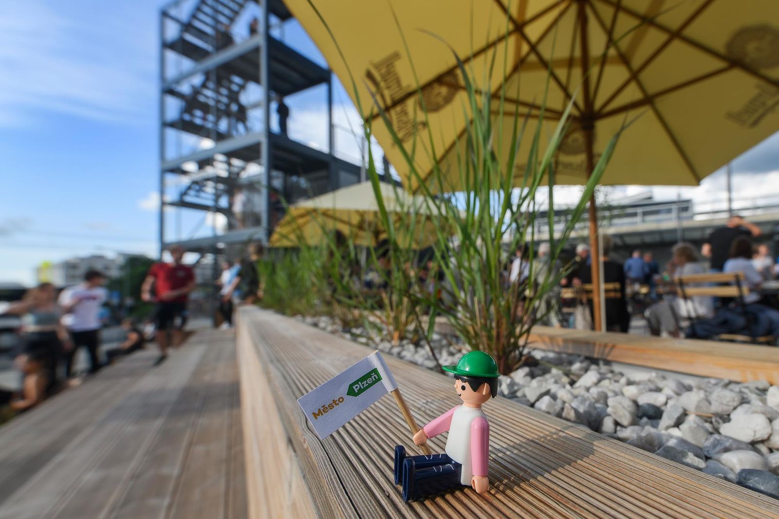 Plzeň vítá své návštěvníky v novém infocentru s vyhlídkovou věží (foto: M. Chaloupka, 15.7.2021)