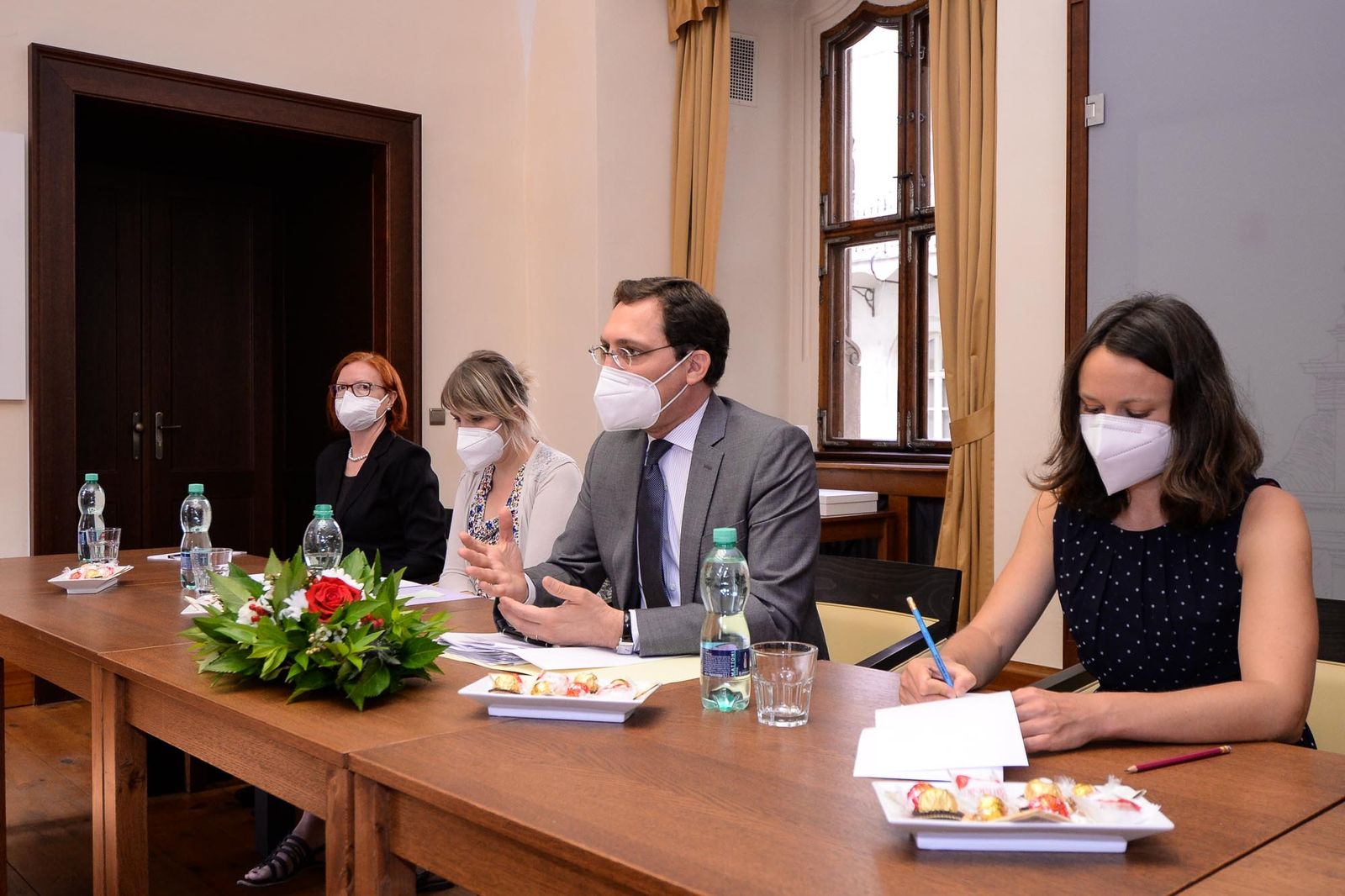 Spolupráce s Limoges i francouzsko-české předsednictví Radě EU byla témata jednání s francouzským velvyslancem (foto: M. Pecuch, 22.7.2021)