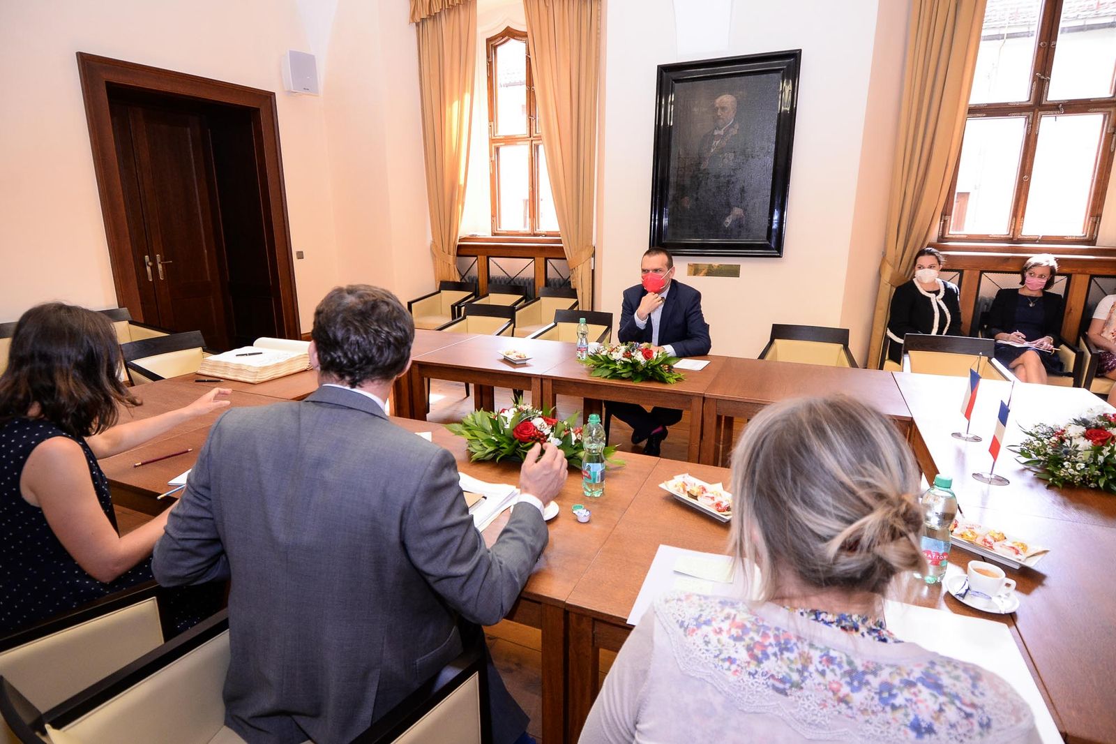 Spolupráce s Limoges i francouzsko-české předsednictví Radě EU byla témata jednání s francouzským velvyslancem (foto: M. Pecuch, 22.7.2021)
