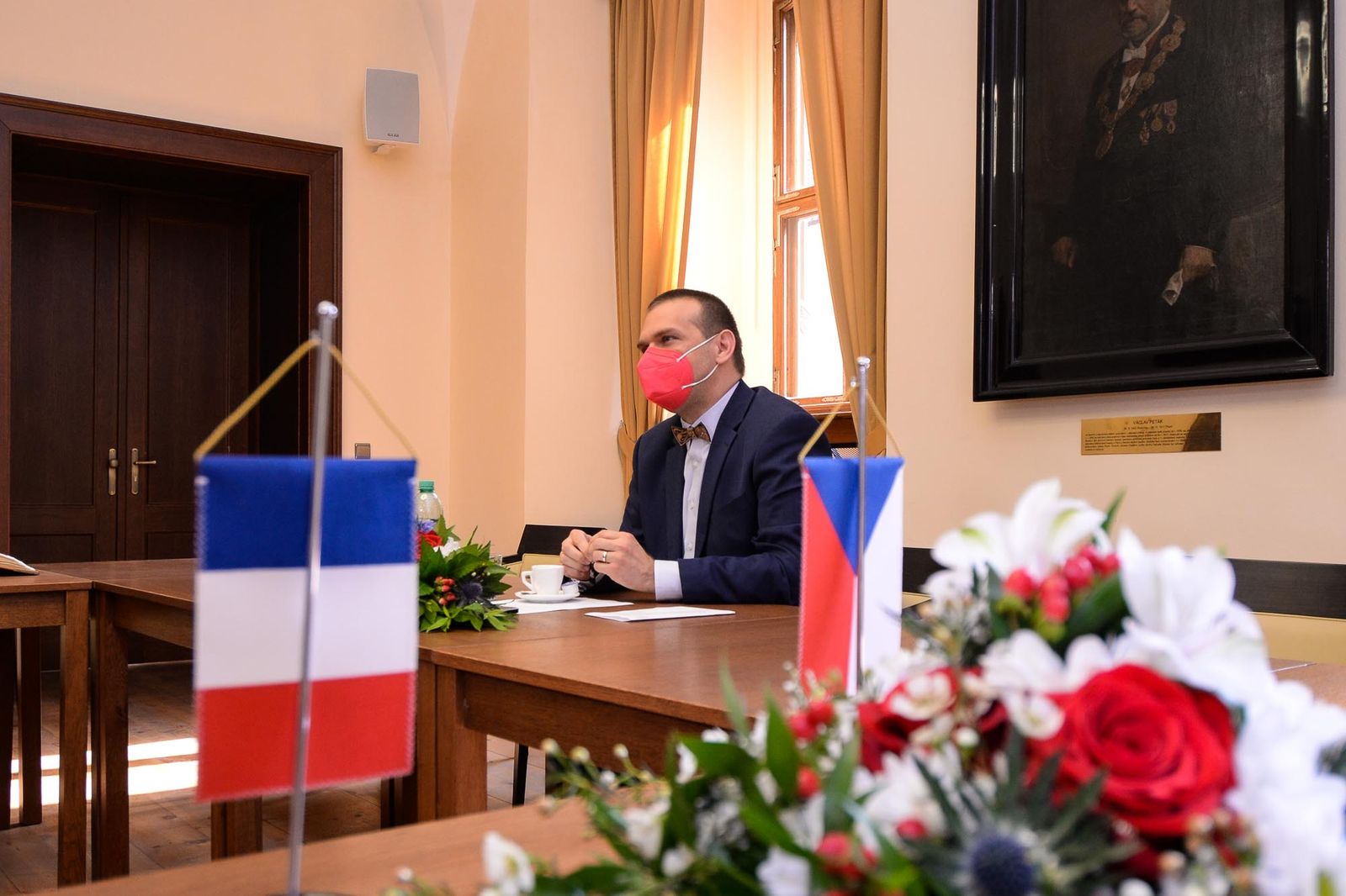 Spolupráce s Limoges i francouzsko-české předsednictví Radě EU byla témata jednání s francouzským velvyslancem (foto: M. Pecuch, 22.7.2021)