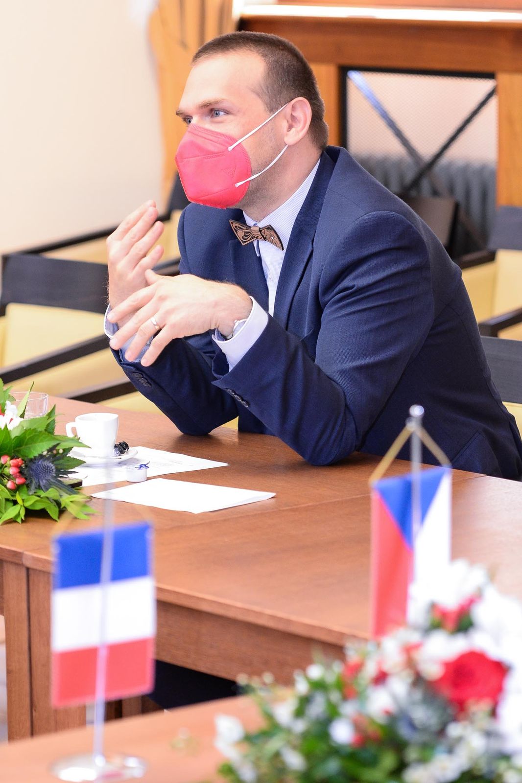 Spolupráce s Limoges i francouzsko-české předsednictví Radě EU byla témata jednání s francouzským velvyslancem (foto: M. Pecuch, 22.7.2021)